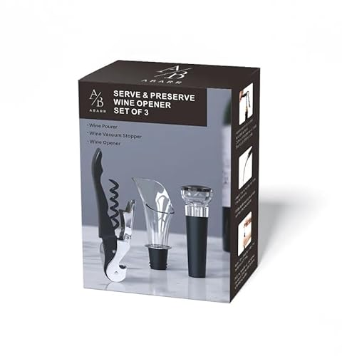 Abridor de vino, aireador y tapon de vacio, set de 3 piezas - imagen 8