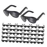 OFFSCH 200 Piezas Gafas de Sol de muñeca Accesorios para Disfraces de muñecas Accesorio para Fiestas de Cosplay Cosplay páginas Negro