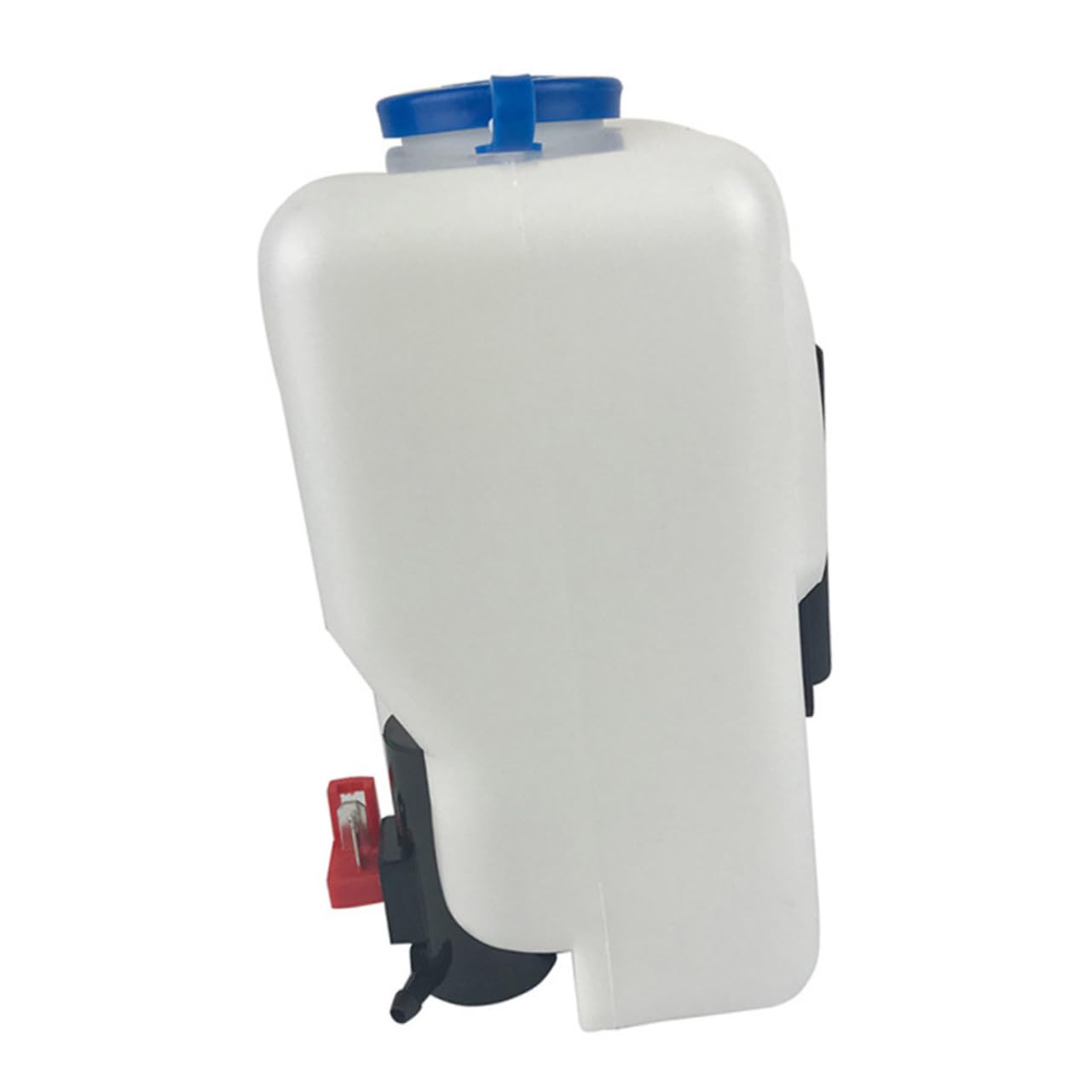 SOLUSTRE Scheibenwaschflüssigkeitsbehälter mit Wasserpumpe Universelle Auto Scheibenwaschanlage Satz 1,5l aus Kunststoff und Metall PC für Limousine und Geländewagen | 1, 5m Schlauch, Düsen und Befestigung für Kabel, Satz für Anhänger und Lkw