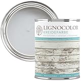 Lignocolor Kreidefarbe Shabby Chic Lack Landhaus Stil Vintage Look Chalky 1kg (Pearl 056)
