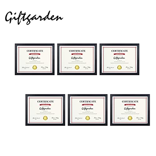Image of Giftgarden 8.5x11 Picture Frames Black Frame Set for Tabletop or Wall Decor, 6 Pack