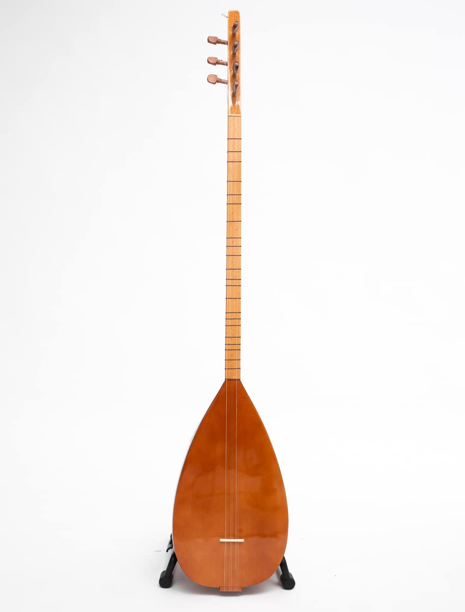 Long Neck Turkish Saz made of Cherry with built in Pickup, hand made instrument! - Image 2