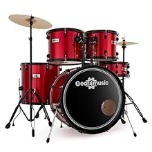 Complete five-piece kit perfect for beginners Deep and resonant drum sounds from poplar shells Steel cymbals offer excellent tonal variety Built to last, with durable double-braced hardware