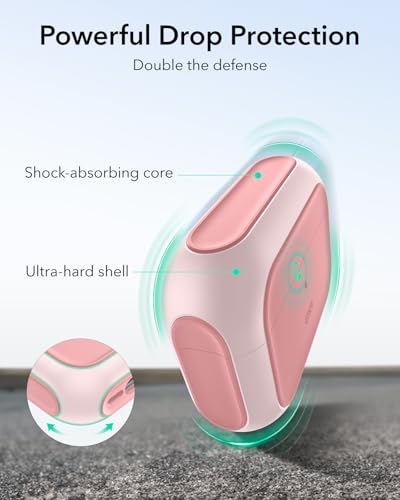 Image of ESR for AirPods Pro 3 Case, Compatible with AirPods Pro Case 3rd Generation (2025), Compatible with MagSafe, Full Drop Protection Cover with Lanyard, Pink