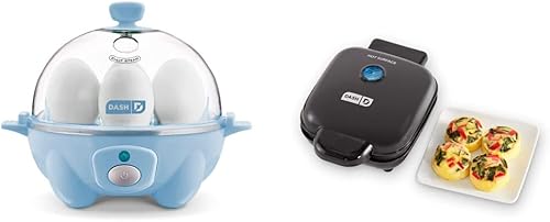 DASH Rapid Egg Cooker + DASH Deluxe Sous Vide Style Egg Bite Maker Bundle Cocina hasta 6 huevos y haz bocados de huevo