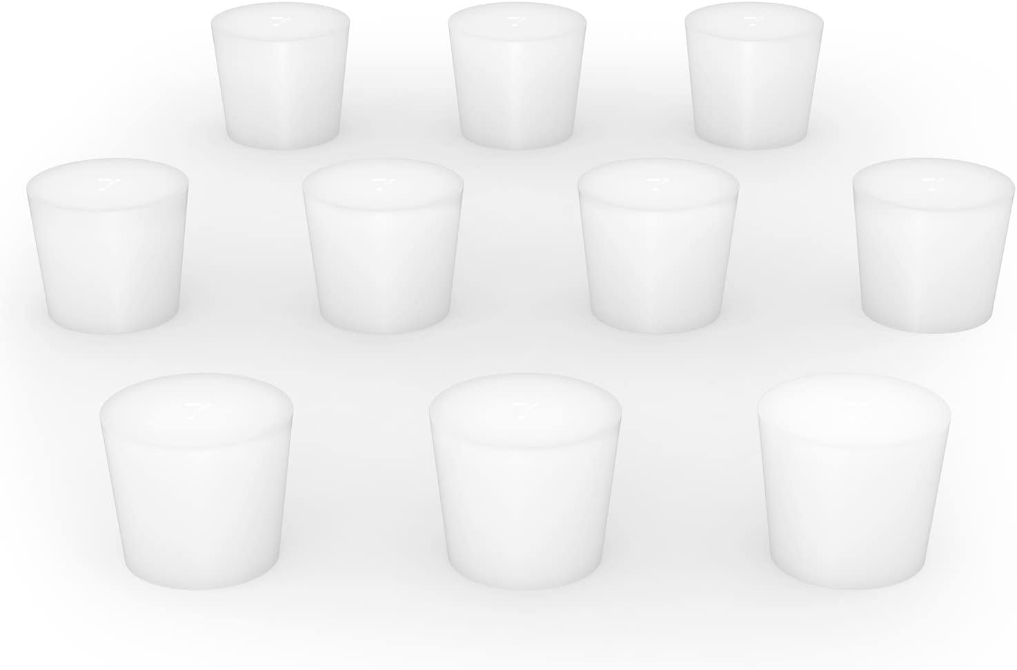 stonylab Silicon Rubber Stopper, White Tapered Lab Seal Silicon Stoppers Rubber Plugs (10-Pack, 2#)