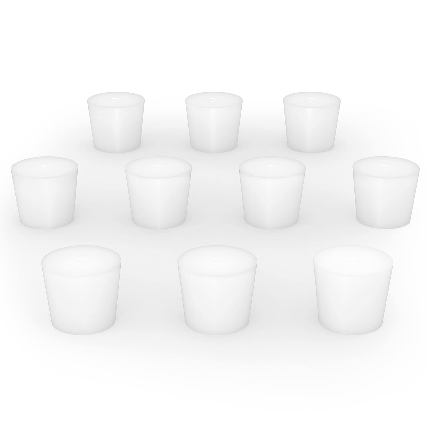 stonylabSilicon Rubber Stopper, White Tapered Lab Seal Silicone Stoppers Rubber Plugs (10-Pack, 7#)