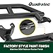 Quadratec QRC Rock Sliders, Set of 2 - Fits Jeep Wrangler Rubicon JK 2007-2018 - Fits with Your Factory Rubicon Rock Rails - Solid Welded One-Piece Design - Side Step Running Boards (2-Door)