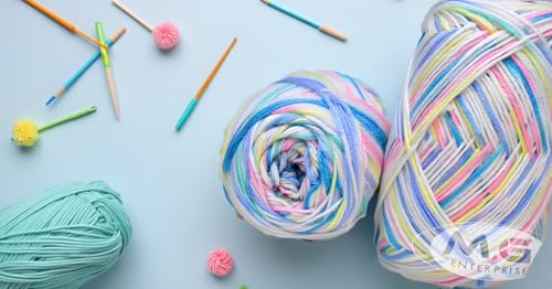 Image of Ganga G-Ball Blue Lily (400 gm) Wool Ball Hand Knitting Wool /Art Craft Soft Fingering Crochet Hook Yarn, Needle Knitting Yarn Thread Dyed RC