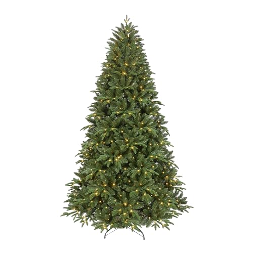 Bellapianta Albero di Natale con Luci Incorporate 210cm Super Folto Realistico Real Touch, Albero di Natale con Luci Led 210 Premium in PE/PVC Verde con Borsa Porta Albero, Guanti e Sacchetto