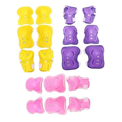 BRIGHTFUFU Elbow Pads for Women Boys and Girls 6 in 1 Protective Gear Set Cycling Skateboard Pads