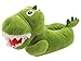 MIK Funshopping Chaussons antidérapants pour adultes et enfants dans des designs en peluche coquine et mignons - Vert - Dinosaures, 37/38 EU