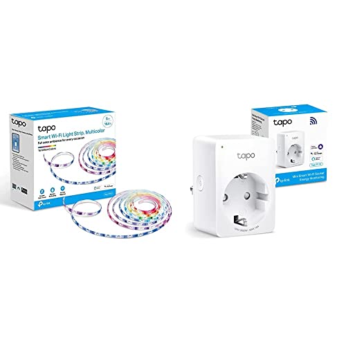 TP-Link Tapo Smart WLAN Steckdose Tapo P110 mit Energieverbrauchskontrolle, Smart Home Alexa Steckdose, funktioniert mit Alexa, Google Home, Sprachsteuerung, Fernzugriff, Kein Hub notwendig, Mini