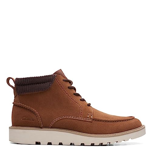 Clarks Clarks Men's Barnes Mid Oxford Boot, Cola Suede, 9.5 Medium US