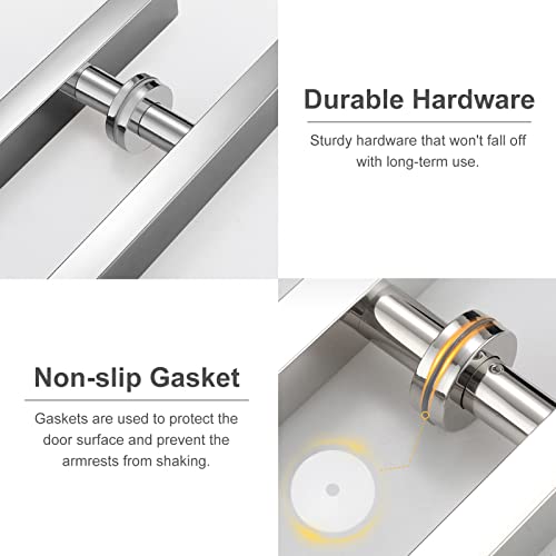 Poignée de porte argentée push pull double face 120cm en inox - 6