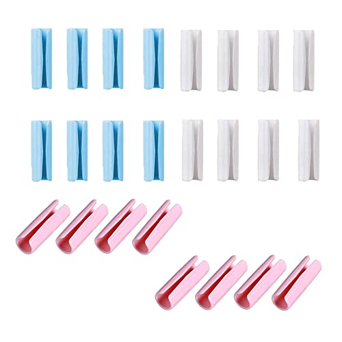 24 Piezas Pinzas para Sábanas de Cama Sujetadores para Sábanas De Cama Sujetadores Accesorios para Colchón para Fundas Nordicas Mantiene Las Esquinas de los Edredones en Su Lugar (rosa azul y blanco) Cover