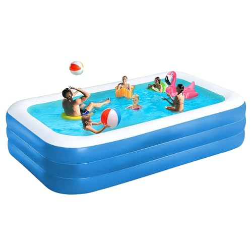 Sozomo Piscina Inflable al Aire Libre Rectangular 3X1.8x0.7 M,Piscina Inflable Familiar,Piscinas Familiar en el Patio Trasero,Inflado Rápido,para...