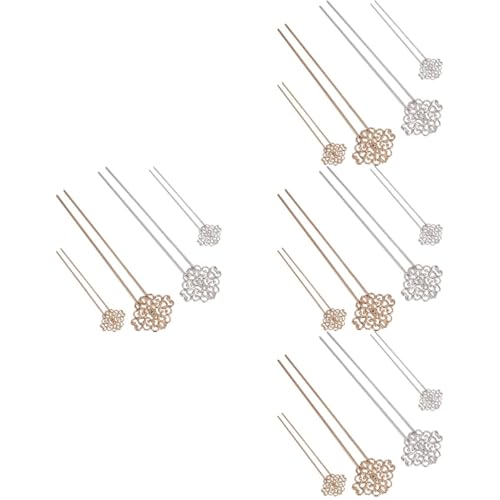 Épingle à cheveux U vintage POPETPOP lot de 16 accessoires de coiffure traditionnels