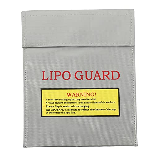 Angoily Lipo Battery Explosion Proof Battery Bag - Fireproof Charging Pouch - 3.7V - Red