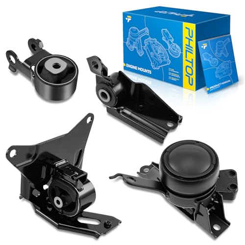 PHILTOP 4PCS Engine Motor Mount Compatible with Toyota Yaris 2006-2016, Transmission Motor Mount Replacement Replace# A62044,A62087,A4254
