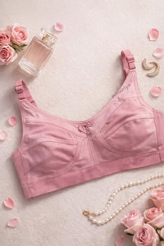 Image of Women Cotton Full Coverage Bra Combo Pack of 3 | Non-Wired Non-Padded | Adjustable Straps | 3 Hook 3 Row Closure | Size 30-44
