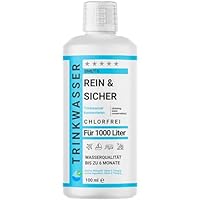 1x 100ml Trinkwasseraufbereitung Konservierung für 1000 Liter verhindert Keime – Rein & Sicher – Wohnwagen, Camping, Tank, Outdoor, Notfall