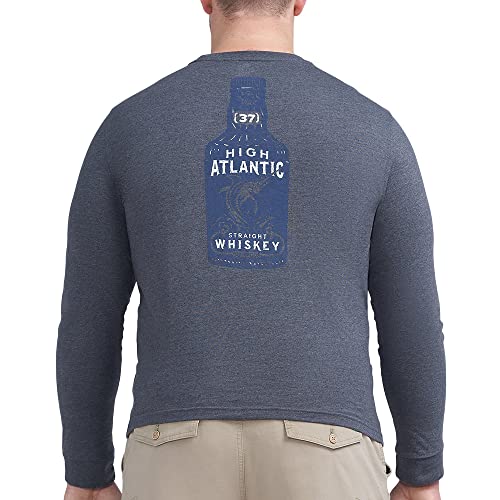 IZOD Mens High Atlantic Screen Print Long Sleeve Tee XX-Large Charcoal Heather