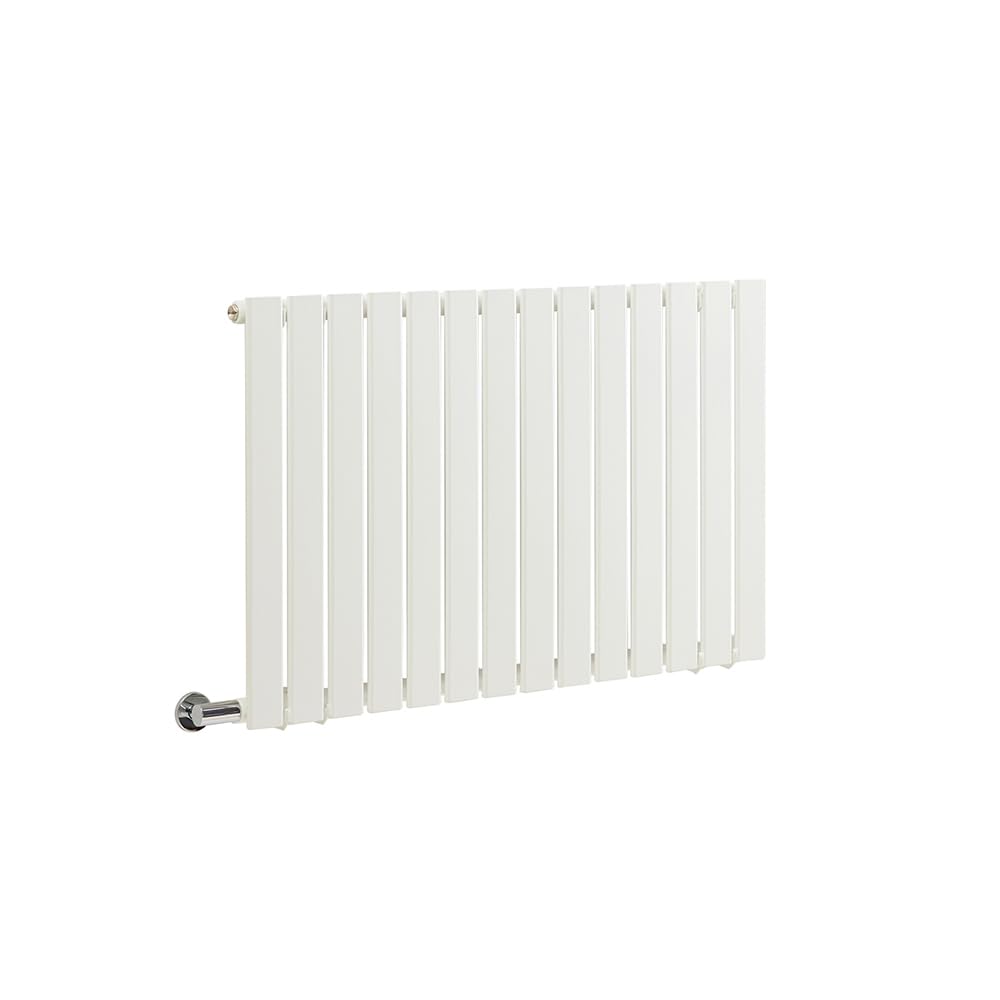 Milano White 635Mm X 980Mm Electric Designer Radiator - Horizontal (Single Panel) With Cable Cover - X Ecoso