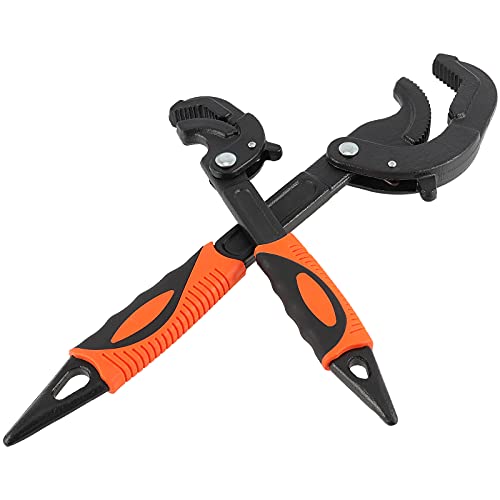 HOIGON 4 PCS 0.6\'\'-2.4\'\' Multifunction Adjustable Wrenches, Self Adjusting Spanner, Quick Power Grip Pipe Wrench Set, 10 Inches 15 Inch