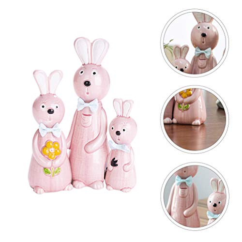 STOBOK 3 Peças de Coelho Bonecas Família Bonecas Bonecas Brinquedos Colecionáveis