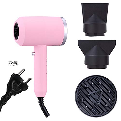 CCHM Sèche-Cheveux à ions négatifs Mini Portable Professionnel Température constante Soins des Cheveux Sèche-Cheveux,Pink