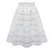 FACE N FACE Women's Chiffon High Waist Zipper Midi Pleated A Line Tulle Skirts