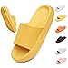 Geweo Herren Damen Super Weich Hausschuhe Badeschuhe Pantoffeln Badeschlappen rutschfeste Unisex Strand Sandalen Indoor Slippers Dicke Sohle Duschsandale Badezimmer Gelb 36/37EU