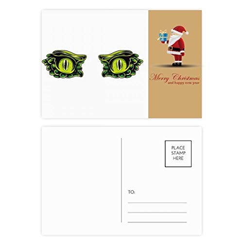 Cartes postales œil de monstre et Père Noël (lot de 20) pour vœux originaux