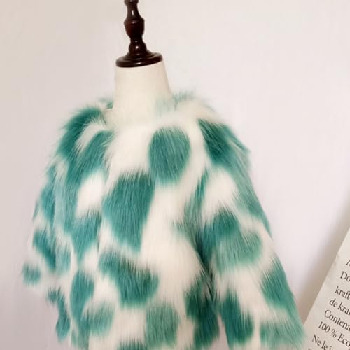 Girls Winter Faux Fur Long Sleeves Shrug Coat Wedding Birthday Party Dress Cover Up Jacket3