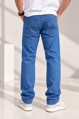 Image of Ben Martin Men's Smart Fit Jeans || Plain Wash Denim Pants || 4 Pocket Cross Pocket Design || Premium Formal & Casual Wear Jeans' for Men