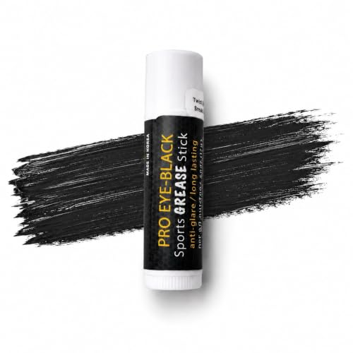 stwees Eye Black Pro Sports Grease Stick Reduce Glare 8.2g K-Beauty Formula Sweat Resistant Black 1 Pack