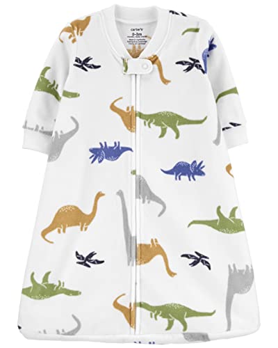 Saco de Dormir Carter's Sleepbag Fleece Dinossauros - Tamanho 0-3 Meses