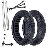 Pneu Plein Increvable 8,5' pour Trottinette Electrique Xiaomi, M365, M365 Pro, Essential, 1S, Pro2, 3. Pneu Plein Anti Dérapant Anti Crevaison pour Roue avant et Arrière (2 Pneus + KIT)