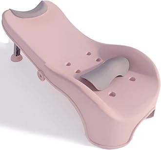 Adjustable Children's Shampoo Chair is Suitable for 3-10 Years Old Bath seat Bathtub Household Foldable Moisture-Proof Clothes Design Pink