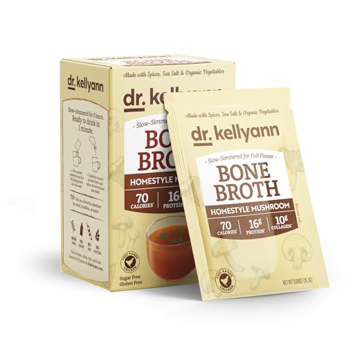 Dr. Kellyann Homestyle Mushroom Bone Broth Packets (7 Servings) –