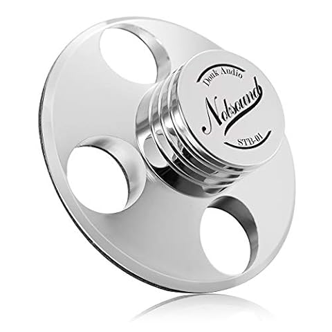 Nobsound STB-01 Obciążnik do płyt gramofonowych LP winylowych, metalowy stabilizator płyty, obciążnik gramofonowy dla gramofonów (srebrny)