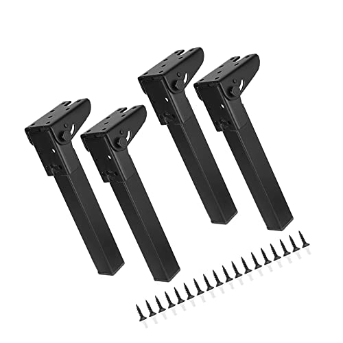 IRYJKMOV 4 Stück Faltbare Haarnadel-Tischbeine – Tischbeine aus Metall, selbstsichernde Scharnier-Stützbeine aus Metall für Möbel, Tischbeine für Nachttische und tragbare Laptops, DIY-Couchtischbeine