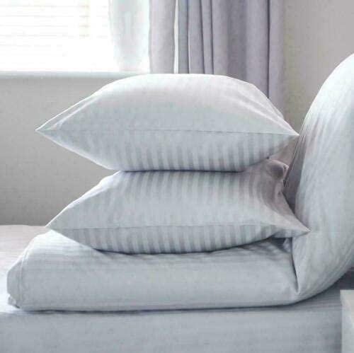 (pack of 2 100% Microfiber Anti Allergy, Anti Bacterial Satin Stripe Pillow - Hypoallergen...