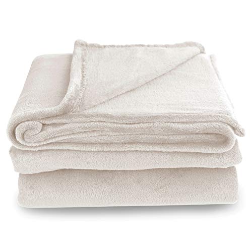 DecoKing Mic Knuffeldeken 220 x 240 cm crème deken microvezel sprei fleece zacht pluizig knuffelig - Image 3