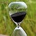 Hourglass, HoveBeaty Hand-Blown Sand Timer Set for Time Management 15 Minutes Durable Glass Construction (15 Min, Black)