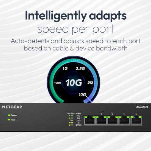 Image of NETGEAR 5-Port 10G /Multi-Gigabit Ethernet Unmanaged Switch