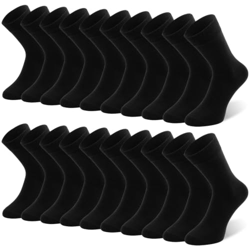 Image of QINCAO Mens Socks Cotton, 6 or 10 Pairs, Suitable for Work & Casual Wear