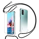 ★【Compatibilidad】: Carcasa para Xiaomi Redmi Note 10 4G/Redmi Note 10S 6.43", Lleva tu móvil de forma segura con este práctico case con cordón para colgar en el cuello.