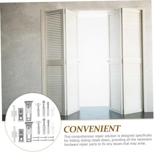 Kit de Herrajes para Puertas Bifold HOMSFOU para Reparación de Puertas Correderas de Clóset miniatura 5